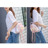 Women Leather Mini Backpack Soft Touch Multi-Function Small Backpack