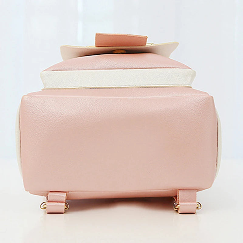 Women Leather Mini Backpack Soft Touch Multi-Function Small Backpack