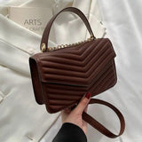 Women's Diamond Lattice Chain Shoulder Bag