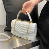 Women's Diamond Lattice Chain Shoulder Bag