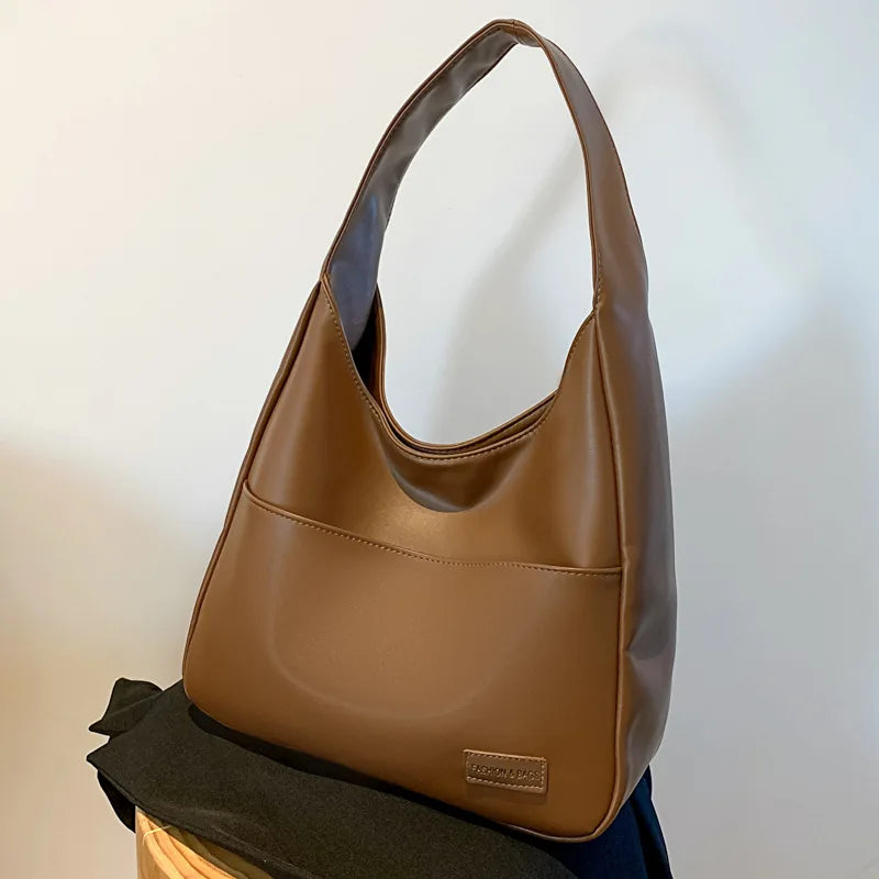 Large Capacity Shoulder Bag for Women Soft Pu Leather
