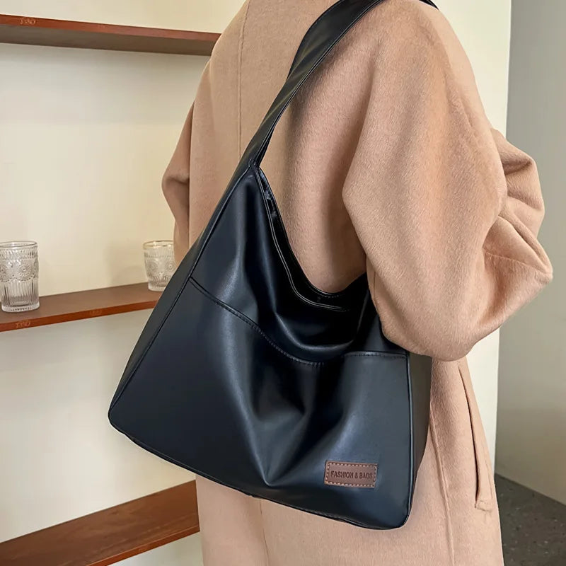 Large Capacity Shoulder Bag for Women Soft Pu Leather