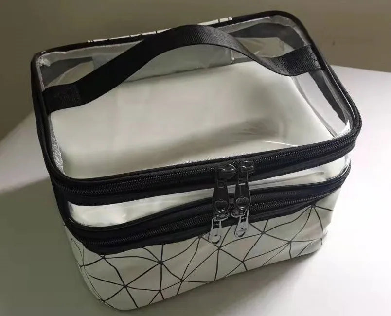 Double Layer Makeup Bag Portable Lady Makeup Artist Multi-functional Storage