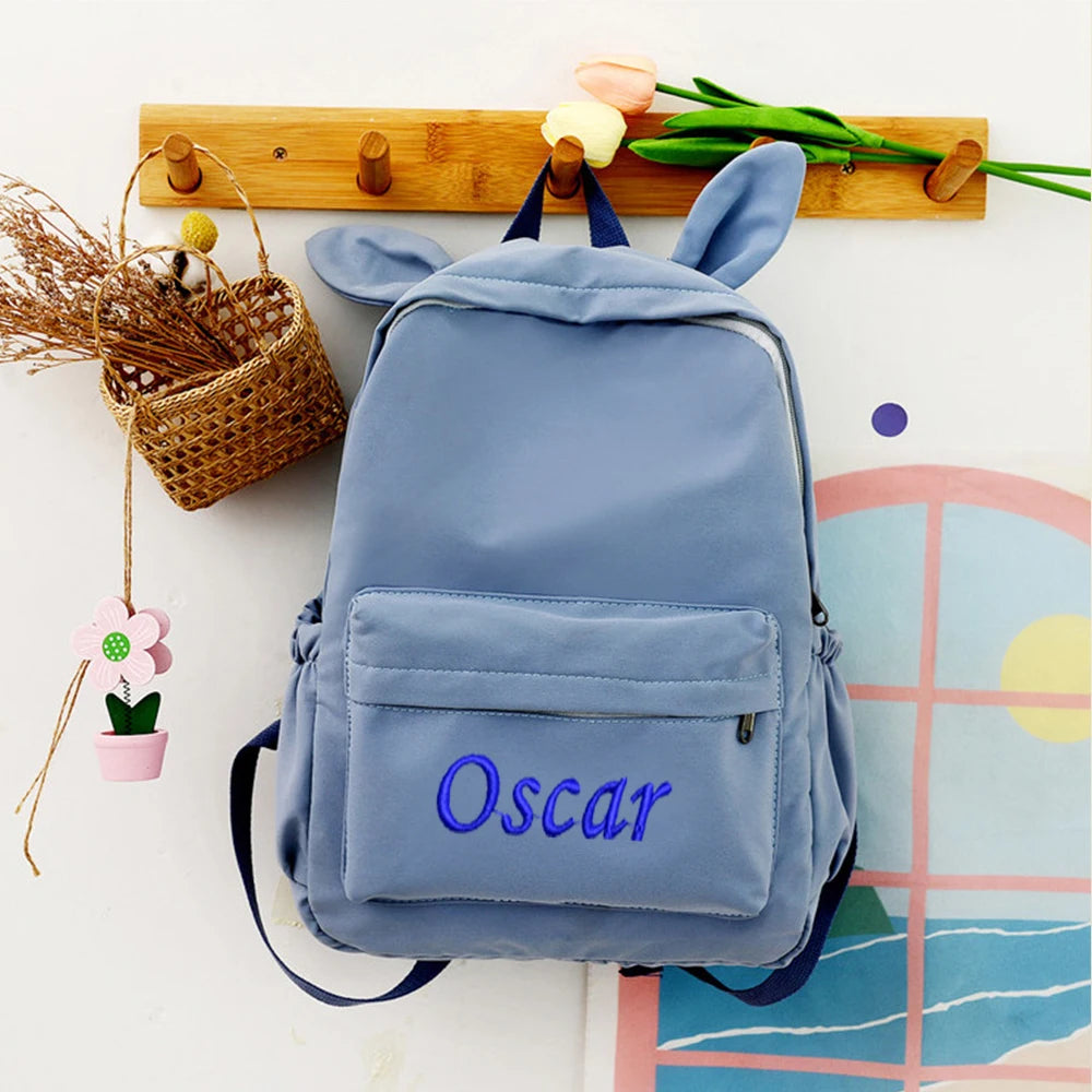 Embroidered Personalized Kids Rabbit Backpack Bag