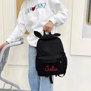 Embroidered Personalized Kids Rabbit Backpack Bag