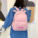 Embroidered Personalized Kids Rabbit Backpack Bag