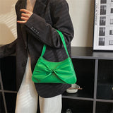 Bow Shoulder Bag Women Underarm Travel Handbag Purse Sac