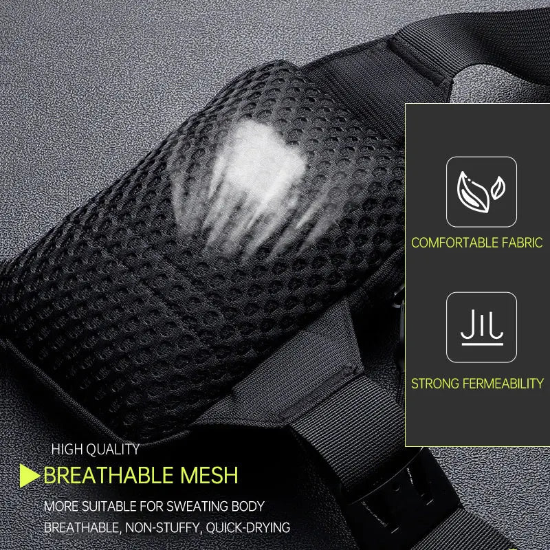 Men's Shoulder Chest Bag Outdoor Sport Waist Bag Travel Phone Pouch