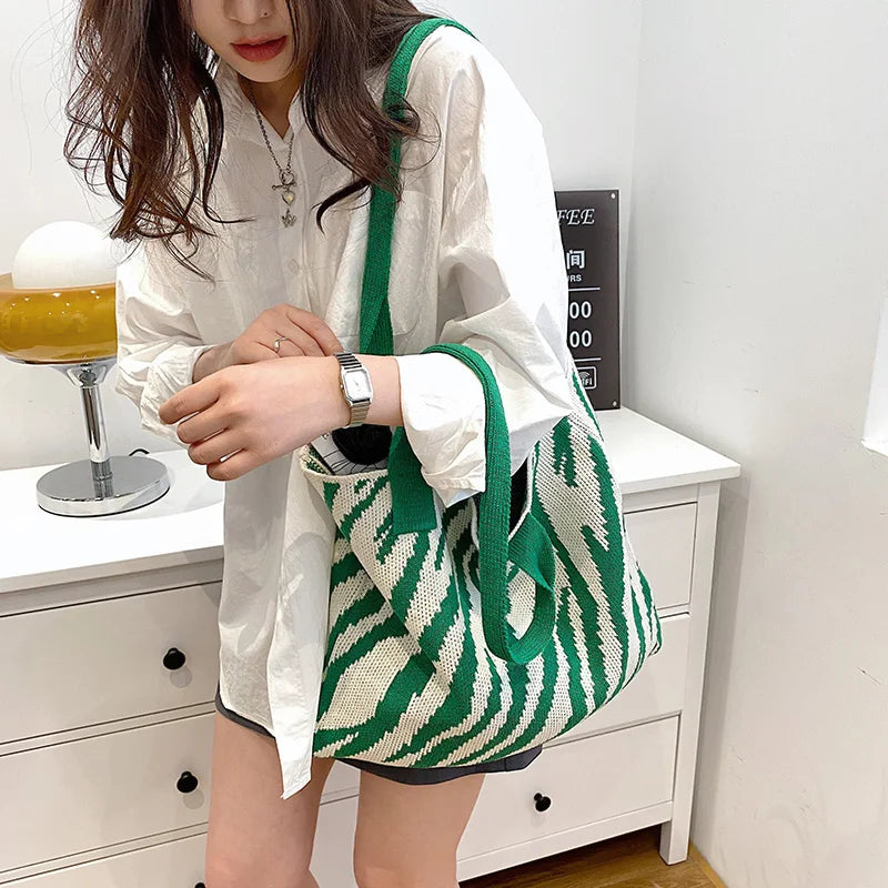 Casual Canvas Shoulder Bag for Women Summer Handbag