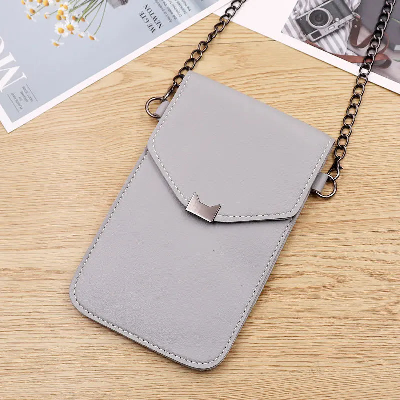 Cat Ear Decoration Touch Screen Messenger Phone Bag