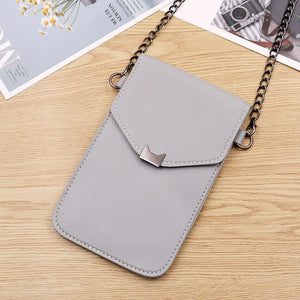 Cat Ear Decoration Touch Screen Messenger Phone Bag