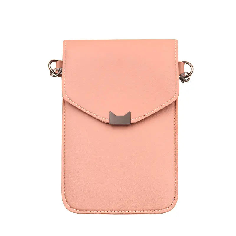 Cat Ear Decoration Touch Screen Messenger Phone Bag