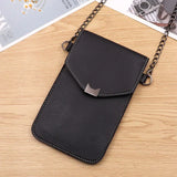Cat Ear Decoration Touch Screen Messenger Phone Bag