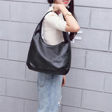 European PU Leather Handbag for Women - Wild Dumpling Shape Shoulder Bag