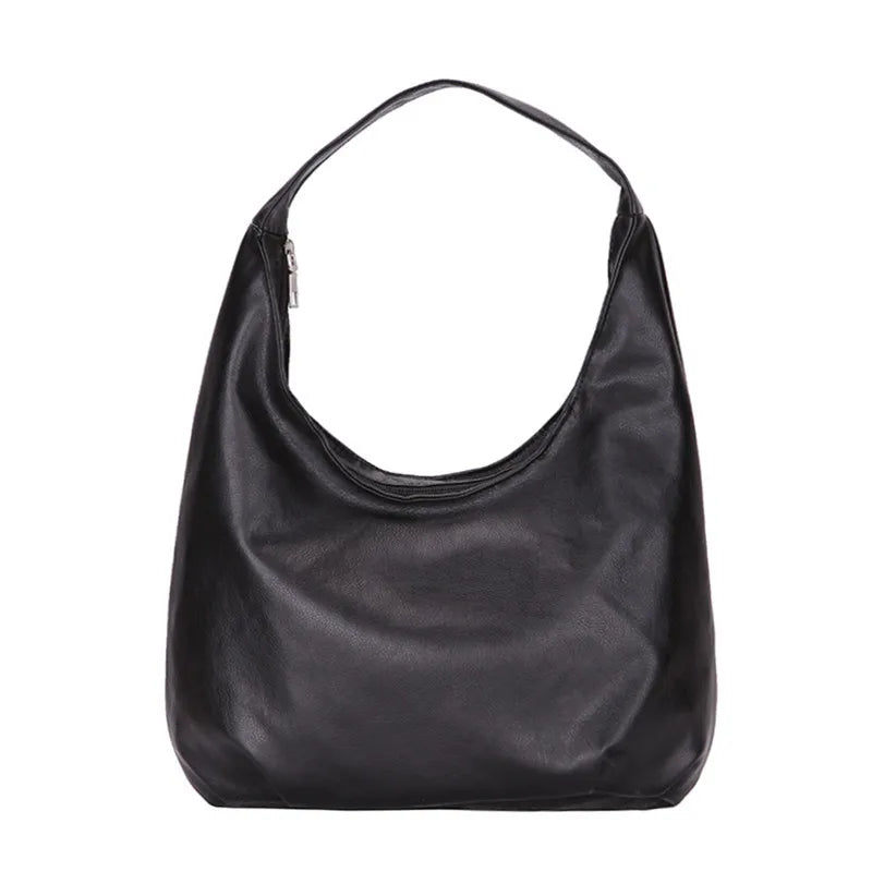 European PU Leather Handbag for Women - Wild Dumpling Shape Shoulder Bag