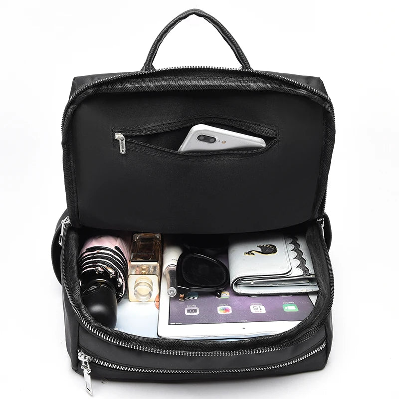 Girl Backpack Multi-pocket Waterproof Nylon Bag