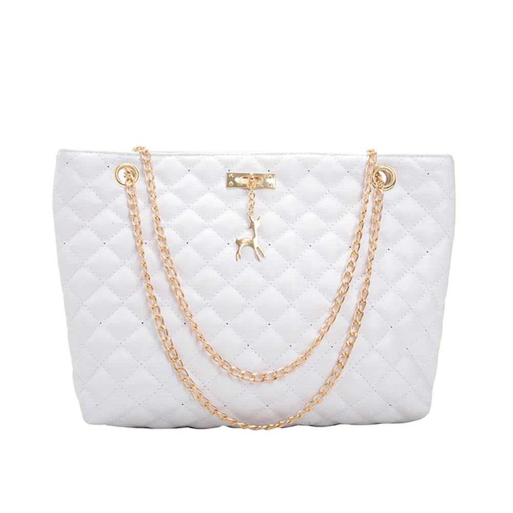 Women's PU Leather Shoulder Handbag Large Capacity Top-handle Bag