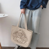 Canvas Harajuku Handbags Y2K Girl College Casual Shoulder Bags