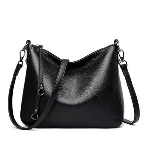 Large Capacity Cowhide Women Handbag Shoulder Bag Leather Totes Messenger Bag