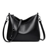 Large Capacity Cowhide Women Handbag Shoulder Bag Leather Totes Messenger Bag