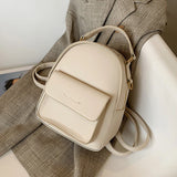 Letter Women's Backpack High Leather Ladies Anti Theft Backpack