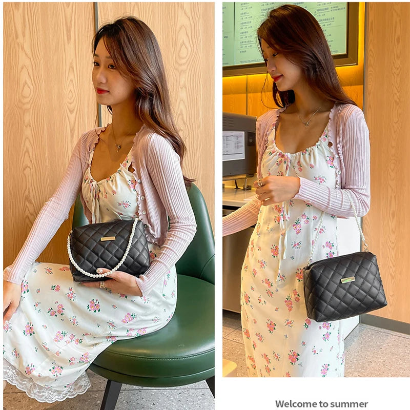 Lingge Embroider Women's Crossbody Bags