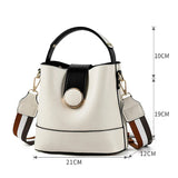 Bucket Shoulder Bag Women PU Leather Vintage Lady Handbag