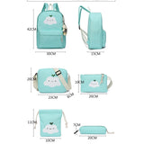 Nylon Backpack Schoolbags for Teenagers Girls