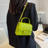 Plaid Shoulder Bag Casual Chain Strap Crossbody Bags For Women Handbags