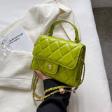 Plaid Shoulder Bag Casual Chain Strap Crossbody Bags For Women Handbags