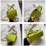 Plaid Shoulder Bag Casual Chain Strap Crossbody Bags For Women Handbags