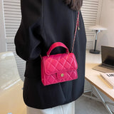 Plaid Shoulder Bag Casual Chain Strap Crossbody Bags For Women Handbags