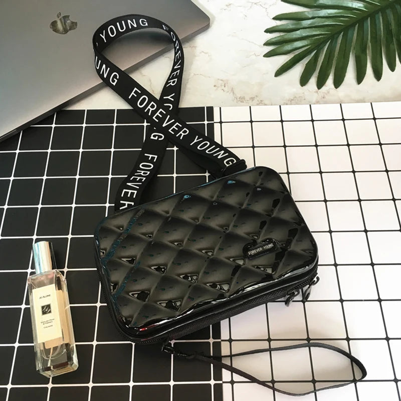 Plaid Women's Crossbody Bag Wide Strap Satchel