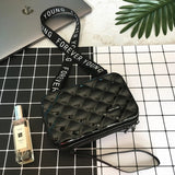 Plaid Women's Crossbody Bag Wide Strap Satchel