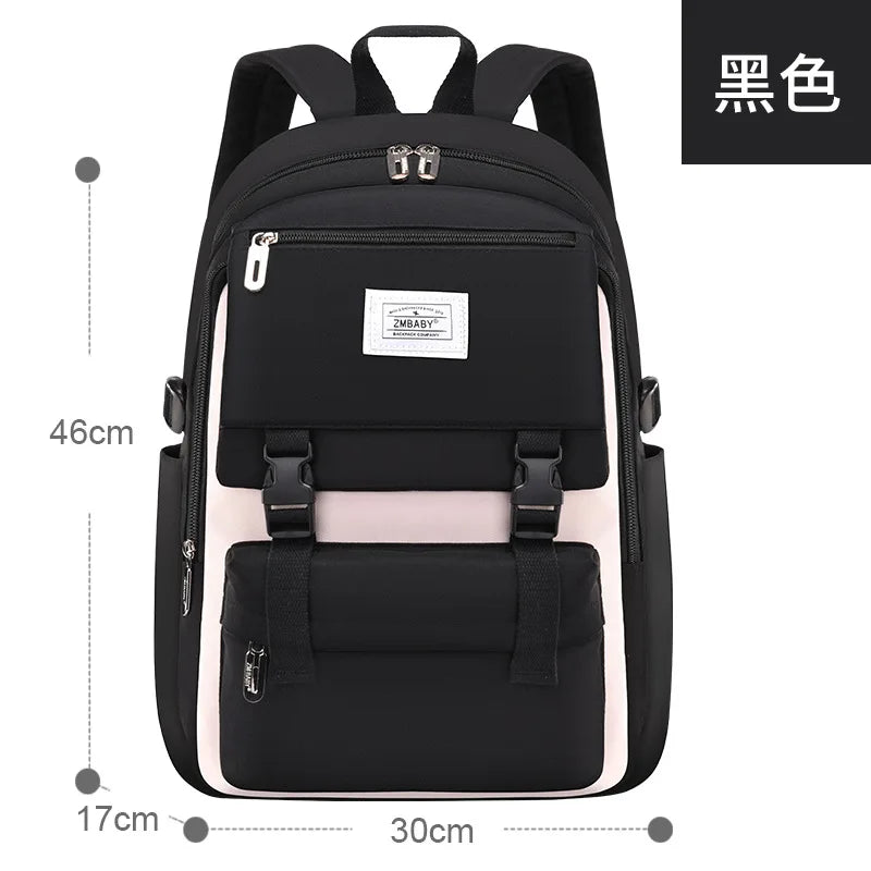 Waterproof School Bag for Teenage Girls Big Book Bag Kids Backpack