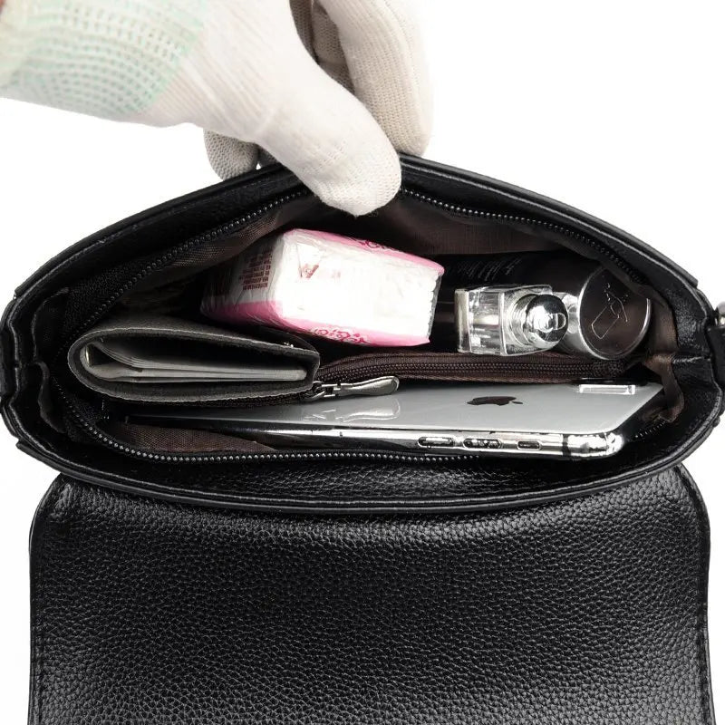 Solid PU Leather Shoulder Bag Crossbody Female Office Small Bags