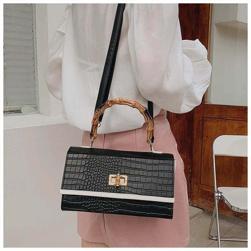 Stone Pattern Small Square Bag for Girls