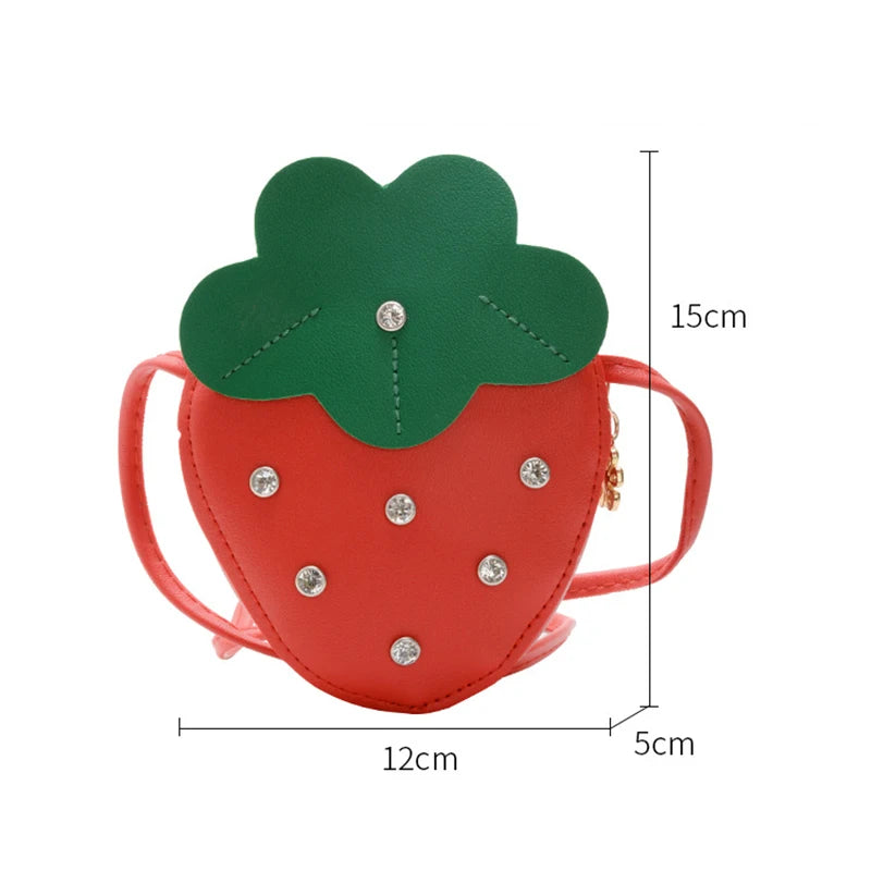 Strawberry Crossbody Shoulder Bag Mini Purse Handle Gift for Kids