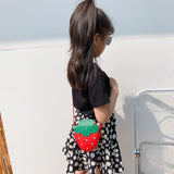 Strawberry Crossbody Shoulder Bag Mini Purse Handle Gift for Kids