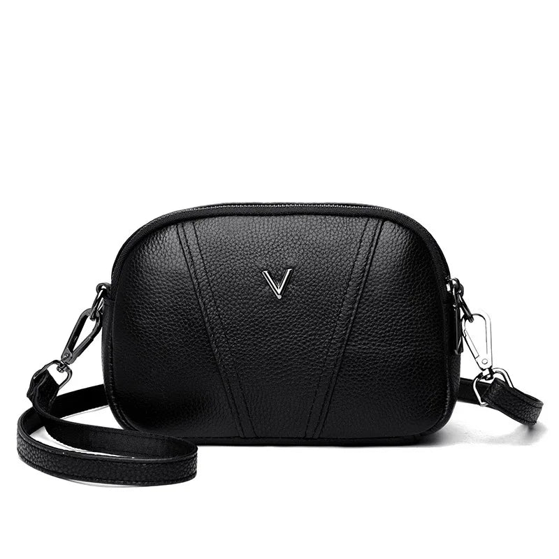 Leather Shell Tote Lady Girl Shoulder Messenger Bag