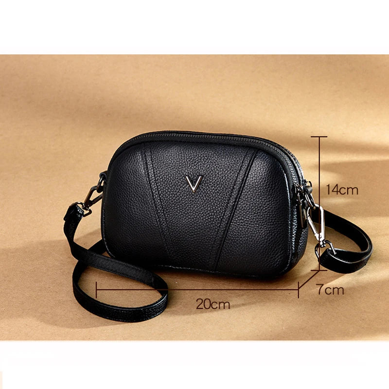 Leather Shell Tote Lady Girl Shoulder Messenger Bag