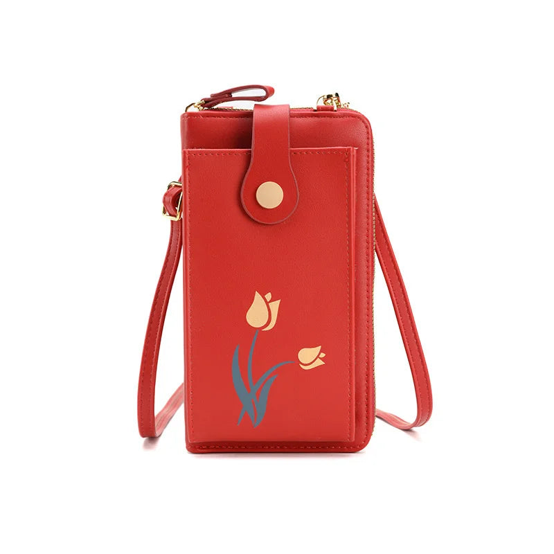 Women's Vertical Mobile Bag Small Wallet for Phone
