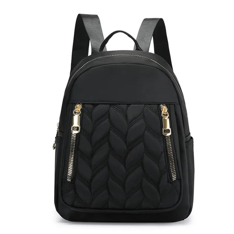 Women Backpack Urban Casual Backpack Solid Nylon Bag Waterproof Lightweight