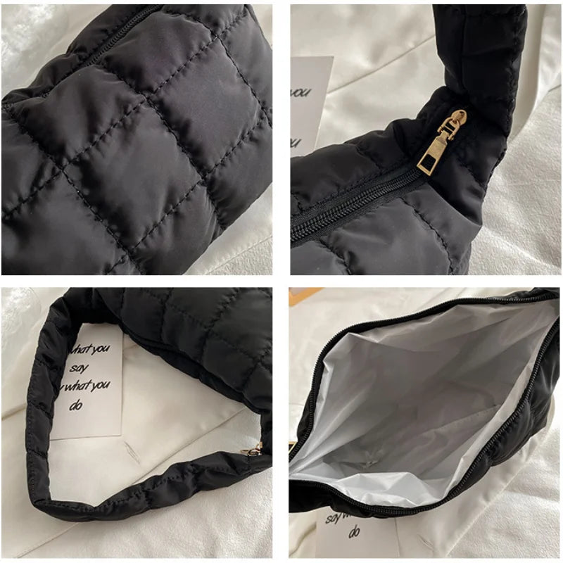 Cloud Shoulder Bag Pleated Rhombus Handbag