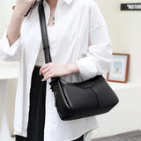 Casual Tote Women Leather Shoulder Bag Adjustable Strap Big Pocket