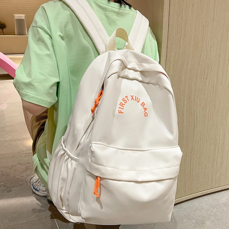 Casual Nylon Backpack for Teen Girls Boys Women's Rucksack