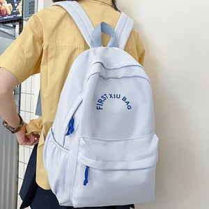 Casual Nylon Backpack for Teen Girls Boys Women's Rucksack