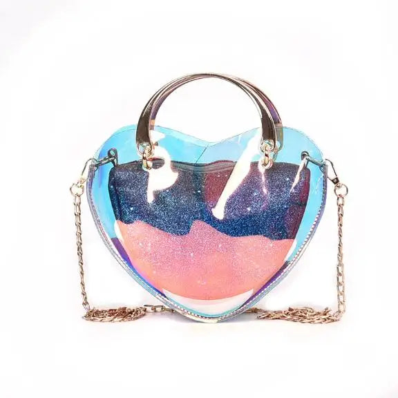 Flashy Laser Jelly Bag Mini Chain Beach Women's Bag
