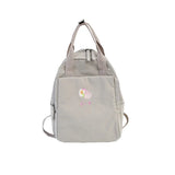 Fruit Embroidery Women Backpack Waterproof Nylon Solid Shoulder Bag