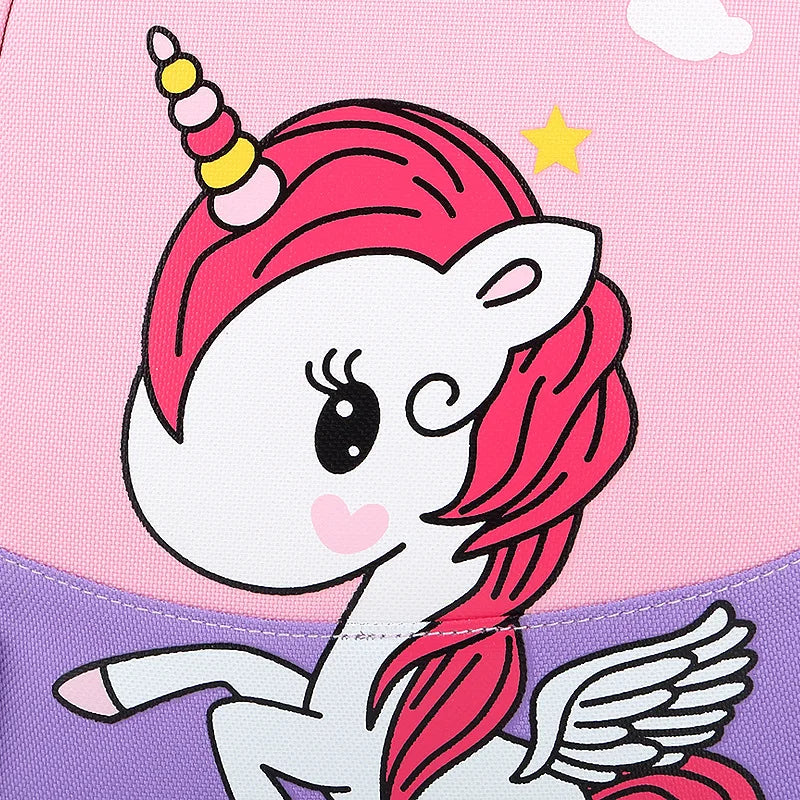Cartoon Unicorn Girls Backpack School Bags for Kids